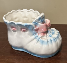 Vintage Baby Bootie Nursery Planter Vase JAPAN