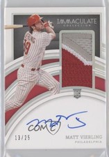 2022 Panini Immaculate Rookie Holo Silver 13/25 Matt Vierling Patch Auto 0z0q