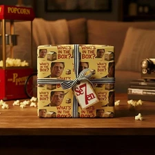 What's in the Box? Gift Wrap Brad Pitt Movie Fan Paper Se7en Parody