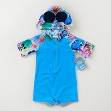Disney Baby Rashguard NWT 18-24 Month One Piece Hooded Swimsuit UPF 50+ Mickey