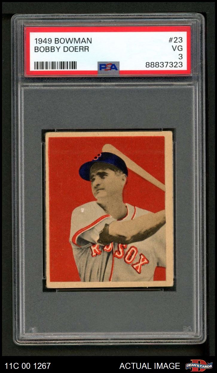 1949 Bowman #23 Bobby Doerr Red Sox HOF PSA 3 - VG