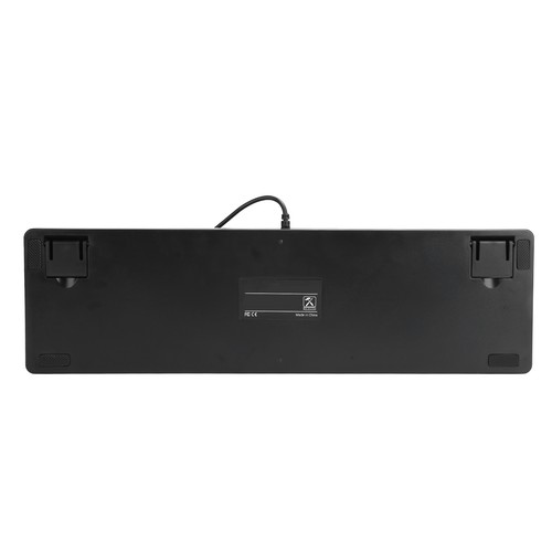 Black Game Keyboard Mechanical Blue Switch 104 Keys Color Hybrid E-Sport Com NEW - Afbeelding 3 van 12