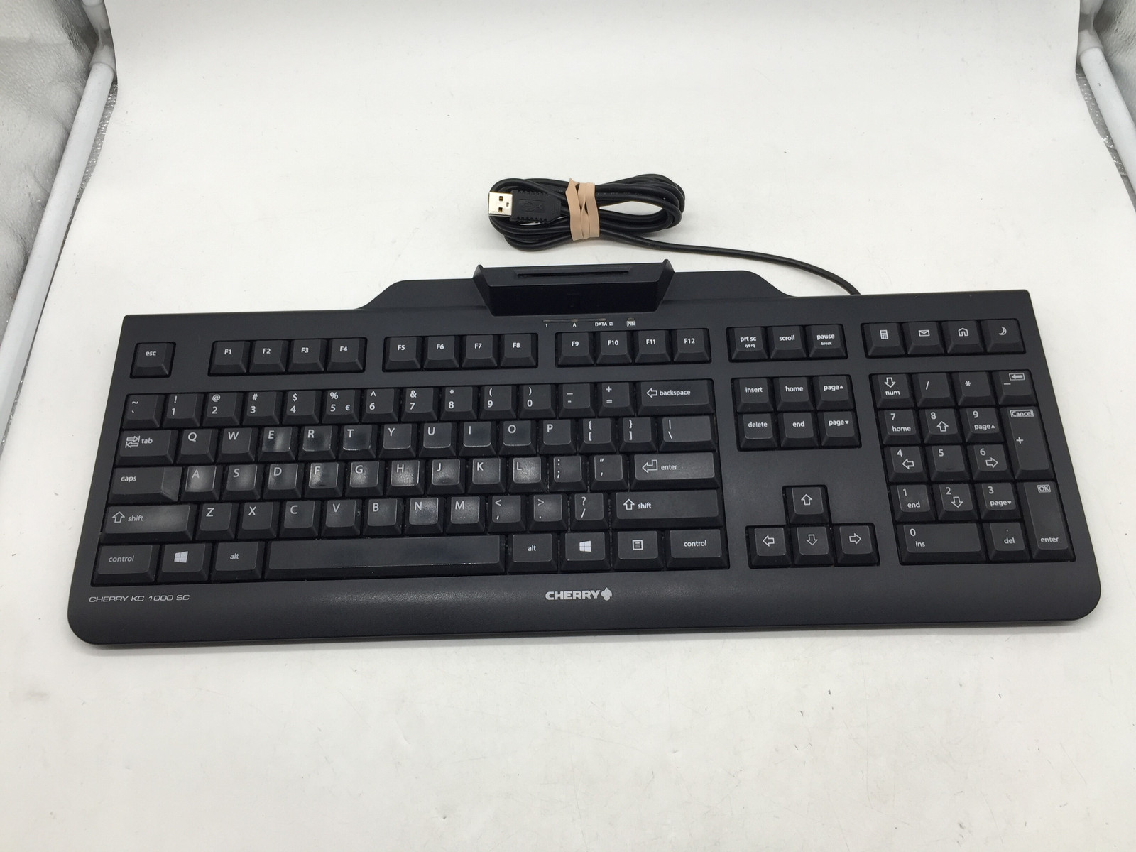Cherry KC 1000 SC JK-A01 Black USB Wired Keyboard w/ Smart Card Reader FREE S/H