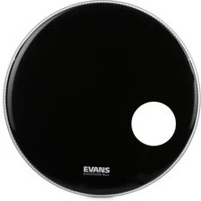 Evans EQ3 Black Bass Resonant Drumhead - 22" - With Port