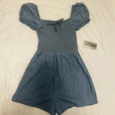 J For Justify Women’s Blue Romper Shorts Size M