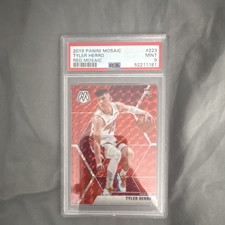 2019-20 Panini Mosaic Tyler Herro #223 Red Mosaic PSA 9 Miami Heat Rookie