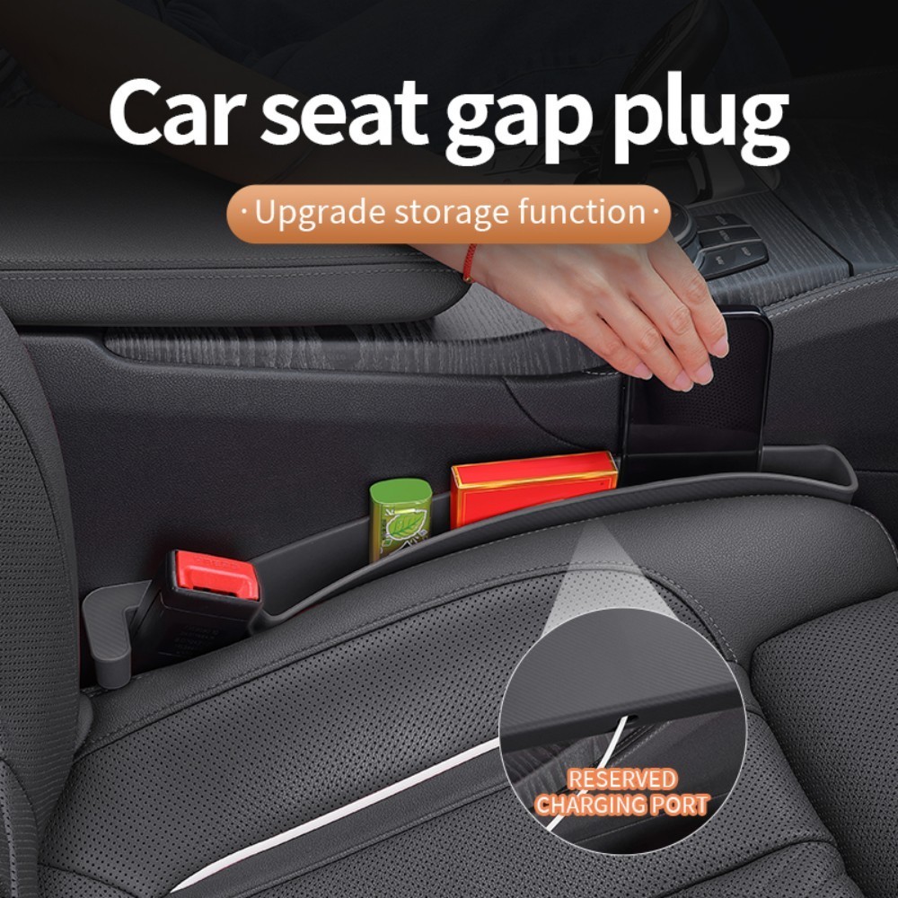 2Pcs Car Seat Gap Filler Universal Side Seam Plug Strip Filling Gap Phone Holder