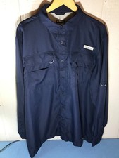 Habit Fishing Shirt Long Sleeve XL 40+ Solar Factor Navy Blue