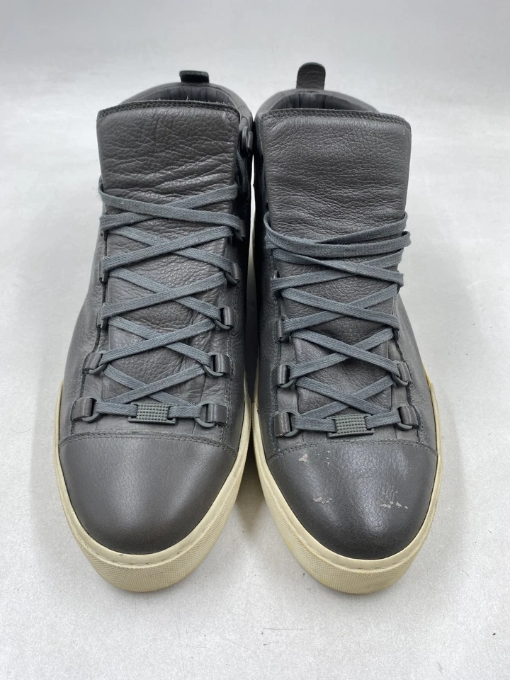 Zapatillas altas Balenciaga Arena de cuero gris con cordones M 11 Foto 2 de 4