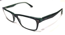 Ray Ban RB5288 5138 Arcing Arm Black Green Rectangle Eyeglasses 52/18 140 Read