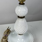Vintage White Milk Glass Hobnail Table Boudoir Lamp WORKING — photo 3
