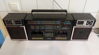 General Electric GE-2980 Stereo Radio Doppel-Kassettenrekorder abnehmbare Boxen