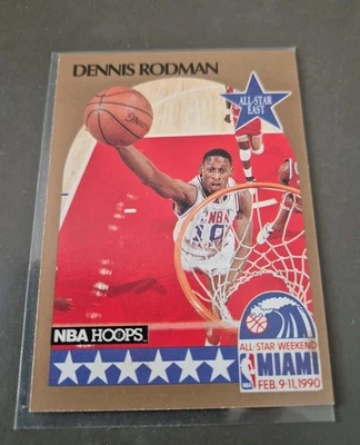 DENNIS RODMAN NBA CARD HOOPS 1990-91 ALL-STAR # 10 BULLS PISTONS SPURS - Bild 1 von 4
