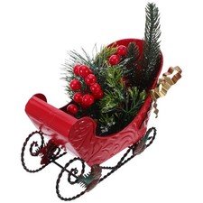 Santa Sleigh Christmas Decor for Table Top - Sleigh Collectible Ornament