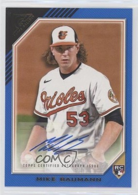 2022 Topps Gallery Rookie Blue 5/50 Mike Baumann #RA-MBA Auto RC he0