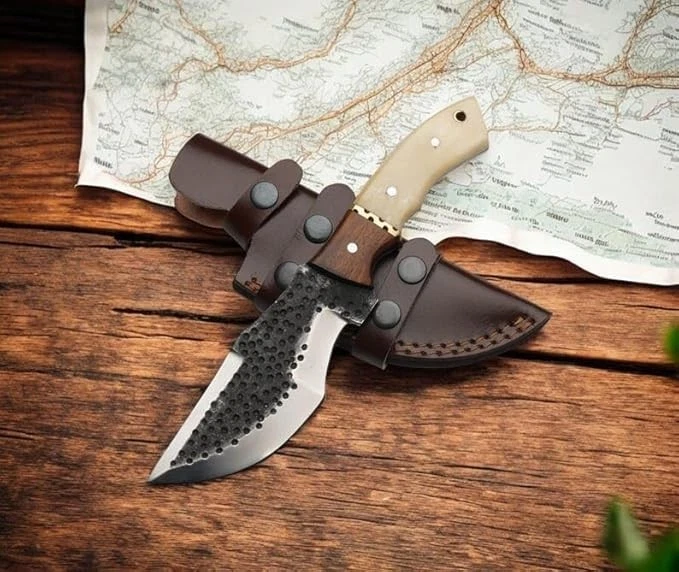 Handmade Survival Tracker Knife Outdoor, Caming Best Tactical Tool Gift For Him
