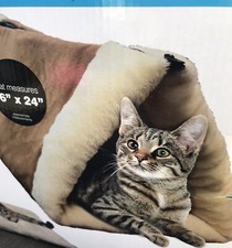 2-In-1 Cat Tunnel  Bed with Heating Layer