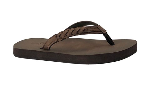 NEW Girls Classic Braid-Accent Beach Flip Flop Beach Pool - Picture 9 of 31