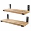 azsky mounted floating shelves set of 2???small wall bookshelf display ledge st...