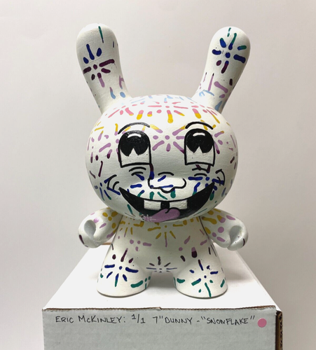 Snowflake 7" Dunny by Eric McKinley 1 of 1 Custom Art Piece *READ DESC* - 第 1/2 張圖片