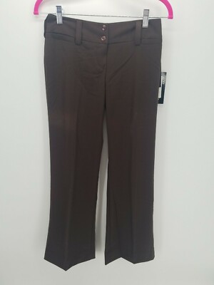 T.B.A. The Pixie Brown Flare Dress Pants Size 1