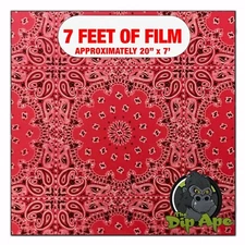 Hydrographic film Red Bandanna hydro dipping 7' x 20" hydro dip