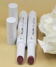 2~It Cosmetics Pillow Lips Solid Serum 5-in-1 Tinted Gloss Humble 0.07 oz READ 