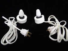 2 Christmas Village Cords with Base & Bulbs - 65" Cords - Dept. 56