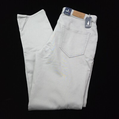 NEW! JOHNNIE-O STRETCH TERRY PANTS -36 34 GRAY -POLY COTTON -SURFER -GOLF