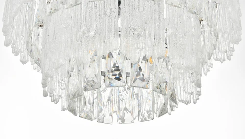 EMILIA 4 LIGHTS 15" CHROME CHANDELIER BY ELELEGANT LIGHTING, 1780D15C - Picture 4 of 7