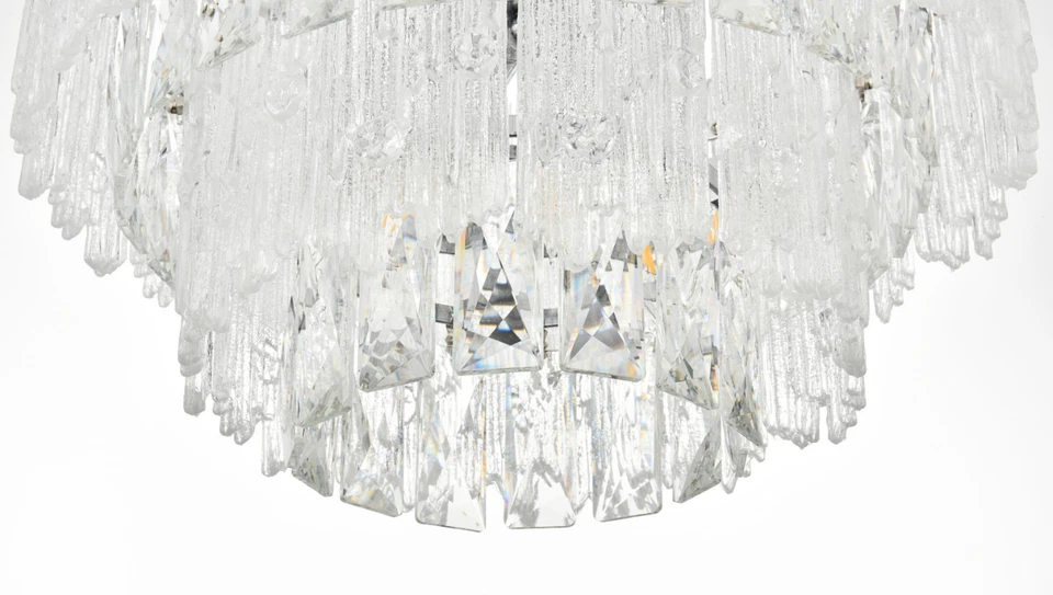 EMILIA 4 LIGHTS 15" CHROME CHANDELIER BY ELELEGANT LIGHTING, 1780D15C - Image 4 of 4