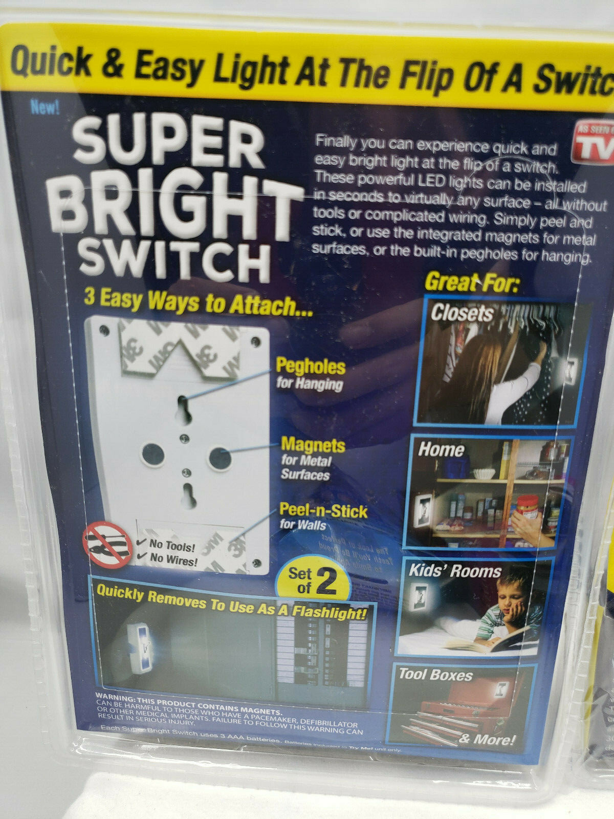 AS SEEN ON LOT SENSOR BRITE / PERFECT SMILE / SUPER BRIGHT SWITCH / 3 SEC LASH