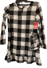 Jammies For Your Families black  White plaid Nightgown For Girl  Doll S- 8 NEW