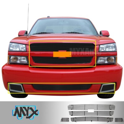 03-06 CHEVY SILVERADO 1500 SS FRONT SIDE BUMPER BILLET GRILLE GRILL INSERT 04 05