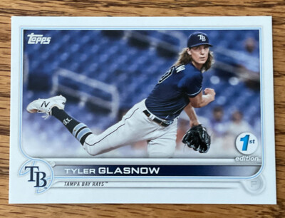2022 Topps Series 1 First 1st Edition Base Card Tyler Glasnow, Tampa Bay Rays