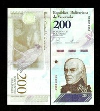 VENEZUELA 200 Bolivares 2018 X 1 Pcs Venezuelan SOBERANOS UNC BIRD Currency NOTE