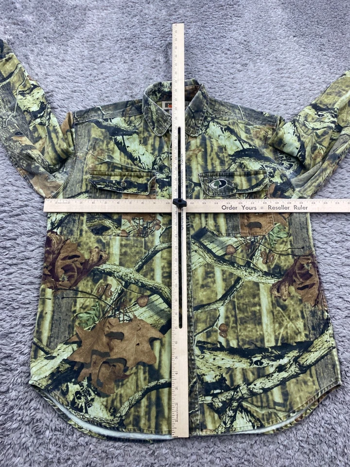 Russell Outdoors Shirt Men Medium Mossy Oak Infinity Camo Duck Canvas Hunt Vtg - Image 4 of 4