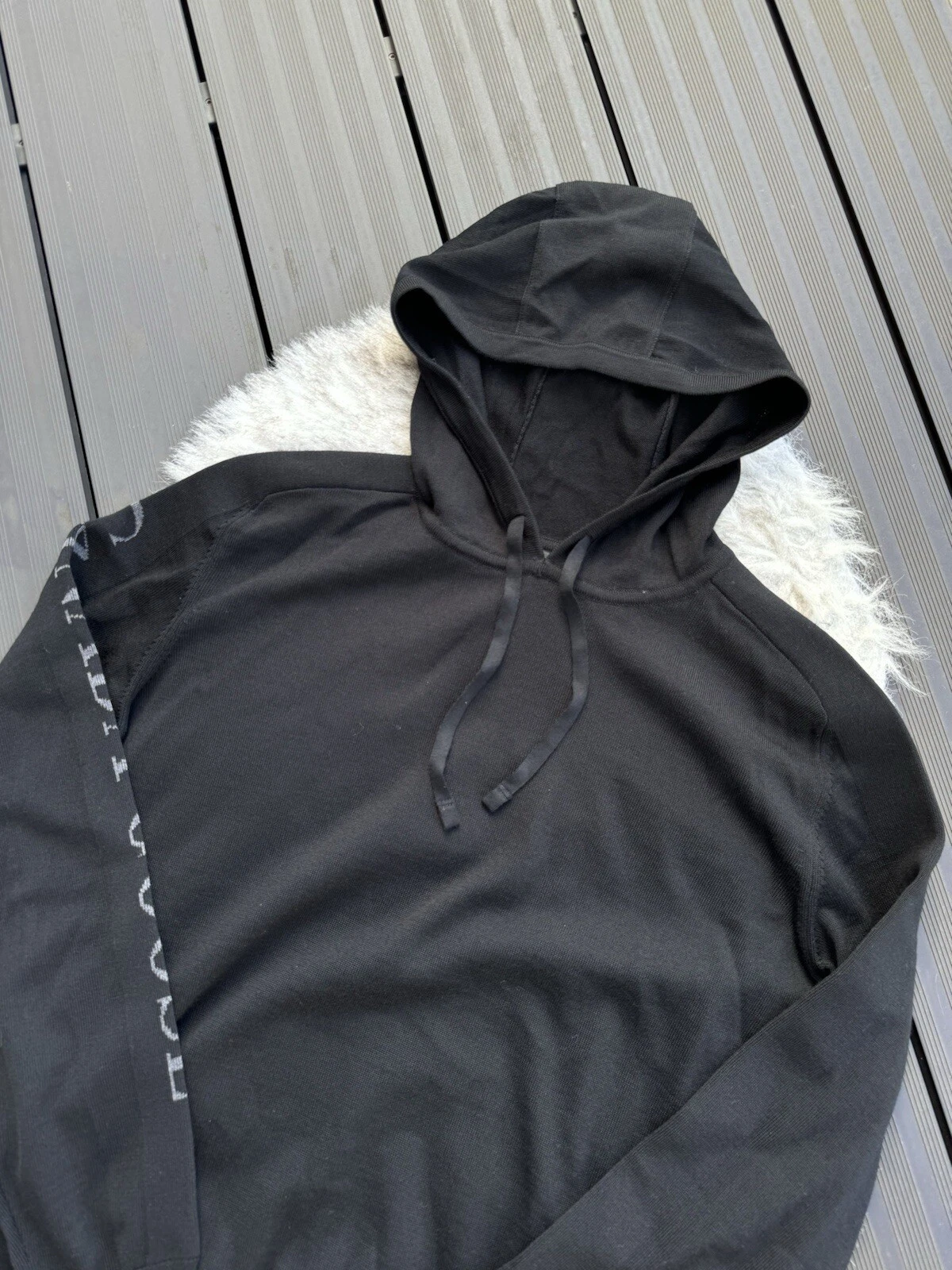 Felpa con cappuccio Canada Goose Welland Nera Taglia Media Maglione Pullover in maglia