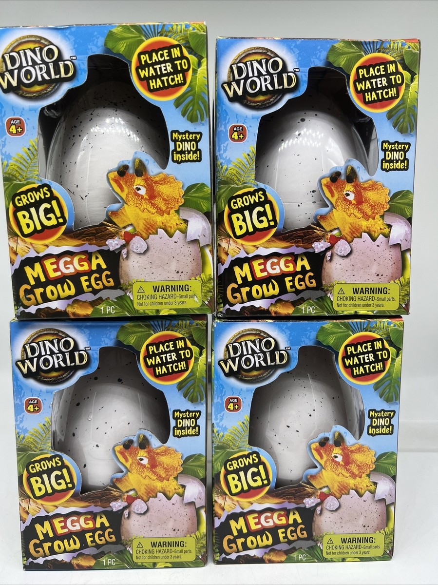 Toys Mega Grow Eggs Dino World Megga Grow Dinosaur Egg 4) DINO