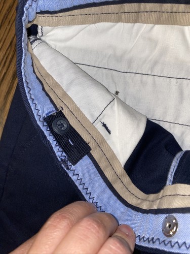 Gap Boys Size 18 Husky Navy Blue Chino Khaki Pants NWT $55 - Picture 3 of 6