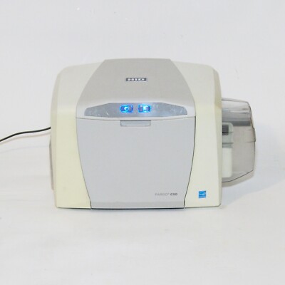 Fargo C50 ID Card Thermal Printer w/ Ribbon and Supplies Bundle | eBay
