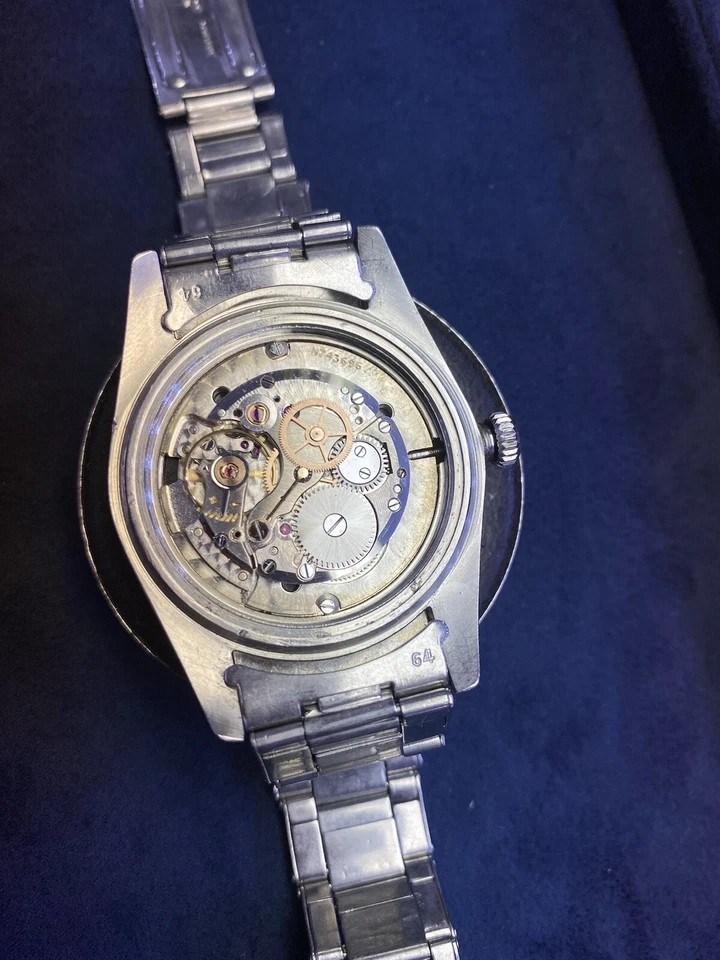 Reloj Rolex Submariner 1957 vintage 36 mm esfera negra dorada James Bond acero 6536-1 Foto 4 de 4