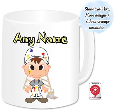 Personalisierte Maler Tasse individuell Namen Tasse DIY Dekorateur Papa Männer Geburtstagsgeschenke