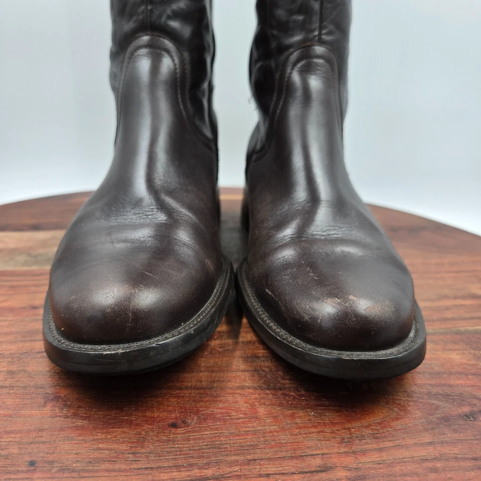 Botas de equitación Paul Green para mujer 4 UK / 6.5 US cuero marrón hasta la rodilla cremallera alta Foto 2 de 4