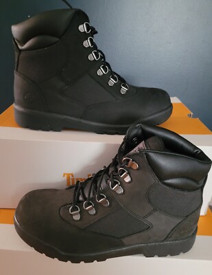 NEW TIMBERLAND  6-INCH L/F ''BLACK'' WATERPROOF FIELD BOOT JUNIOR'S US 5.5