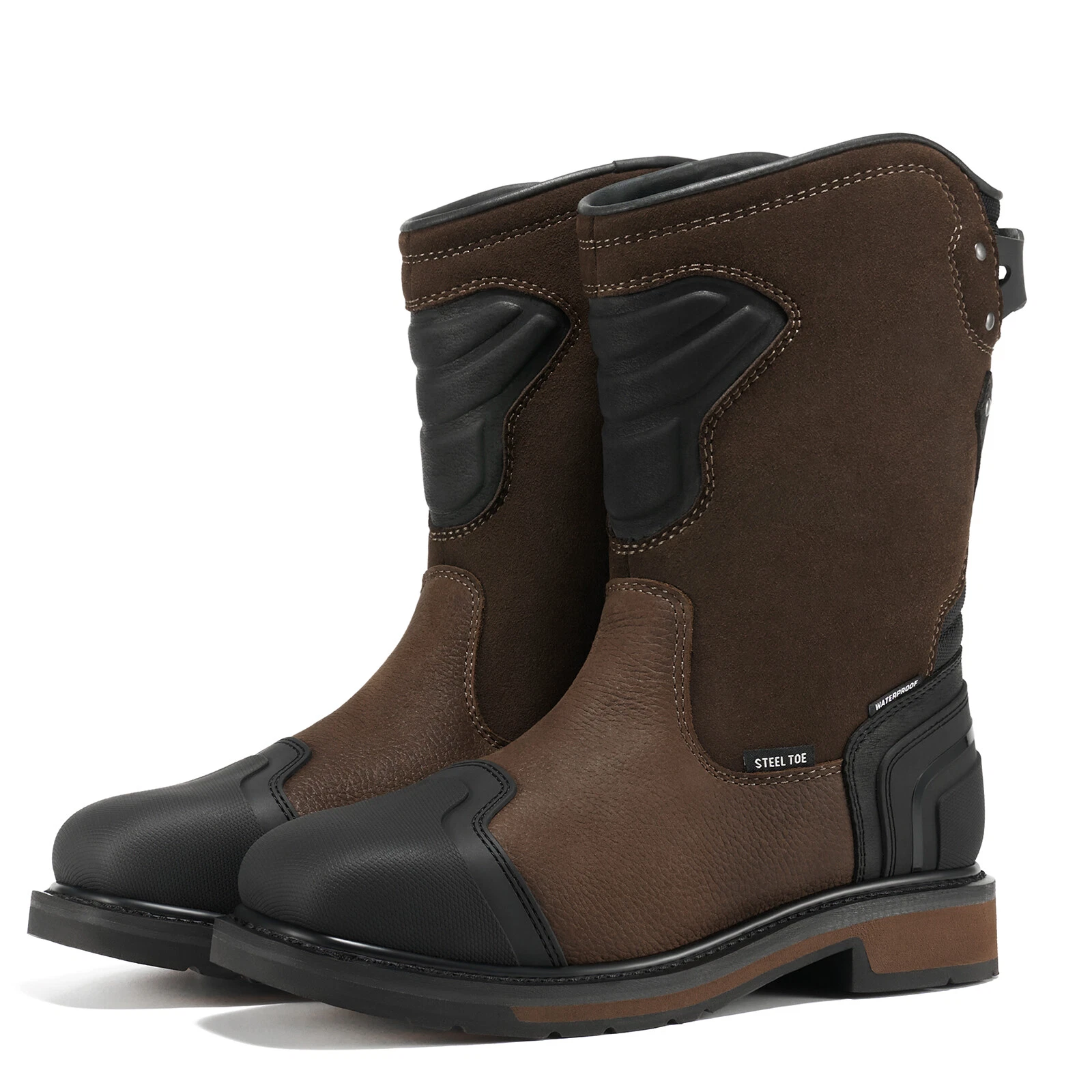 NINGO Men Steel Toe Waterproof Work Boots Square Toe Industrial Motorcycle Boots
Opens in a new wind