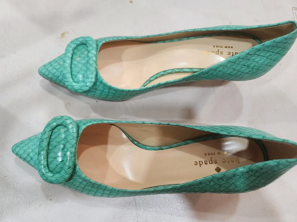 Zapatos de salón Kate Spade Crocodile Kelly verde 8,5 Foto 3 de 4