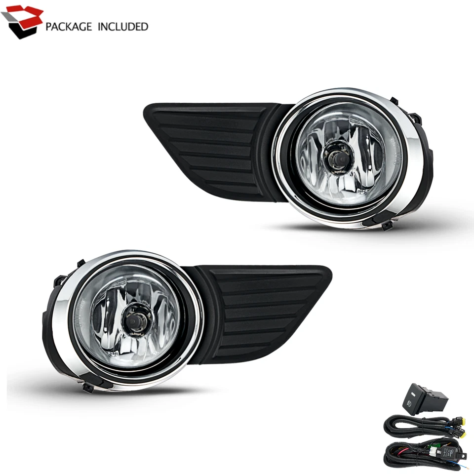 Fog Lights Assembly 2011-2017 Toyota Sienna with Wiring & Switch (Chrome Bezel) Foto 2 de 4