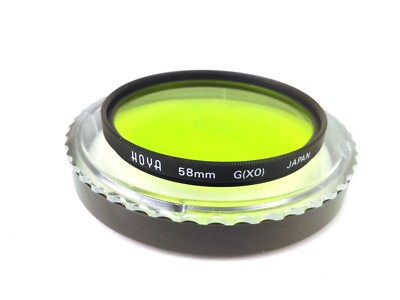 HOYA Japan G(X0) Gelb Grün 58mm Glasfilter mit Hoya Gehäuse