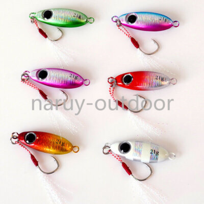 6PCS Micro Lead Metal Jigs Slow Fall Pitch Fishing Lures Sinking Jigging Baits